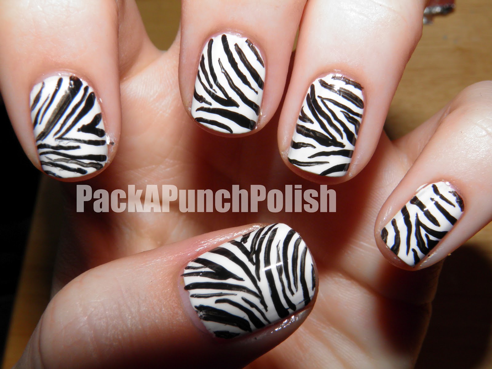Zebra Nails Nail Art ~ Makeup And Beauty Blog - A Little Obsessed Zebra nails Nail art ~